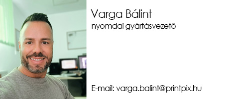 Varga Bálint - nyomdai gyártásvezető