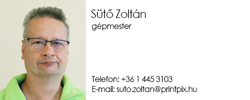 PrintPix Nyomda Sütő Zoltán gépmester