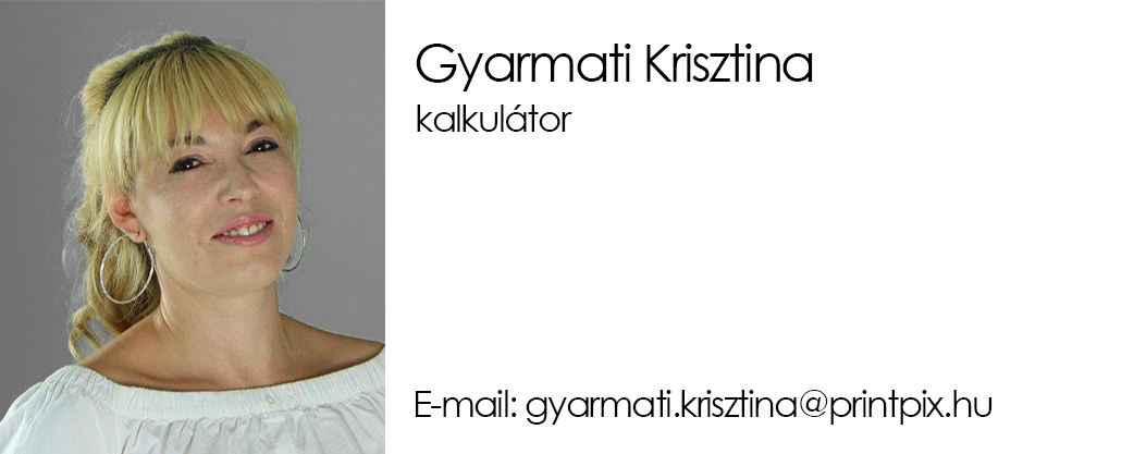 PrintPix Nyomda Gyarmati Krisztina kalkulátor