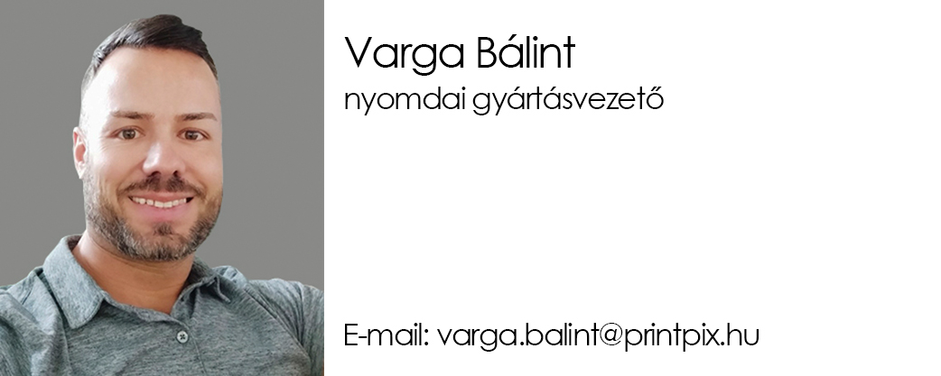 Varga Bálint - nyomdai gyártásvezető